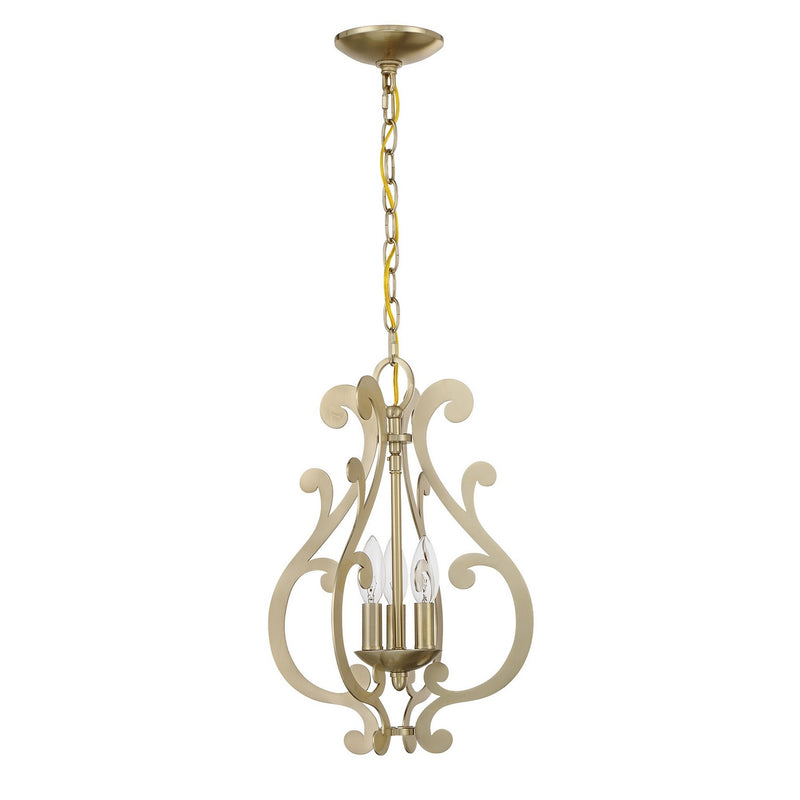 Three Light Pendant<br /><span style="color:#4AB0CE;">Entrega: 4-10 dias en USA</span><br /><span style="color:#4AB0CE;font-size:60%;">PREGUNTE POR ENTREGA EN PANAMA</span><br />Collection: Lombard<br />Finish: Noble Brass
