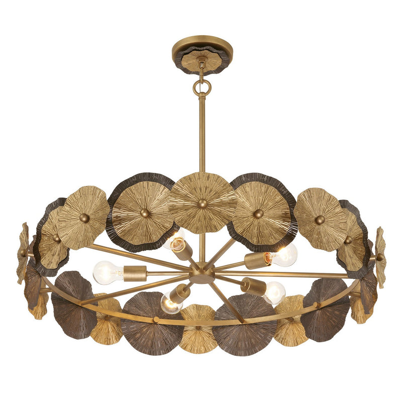 Five Light Pendant<br /><span style="color:#4AB0CE;">Entrega: 3-4 semanas en USA</span><br /><span style="color:#4AB0CE;font-size:60%;">PREGUNTE POR ENTREGA EN PANAMA</span><br />Collection: Lincoln<br />Finish: Distressed Gold and Bronze