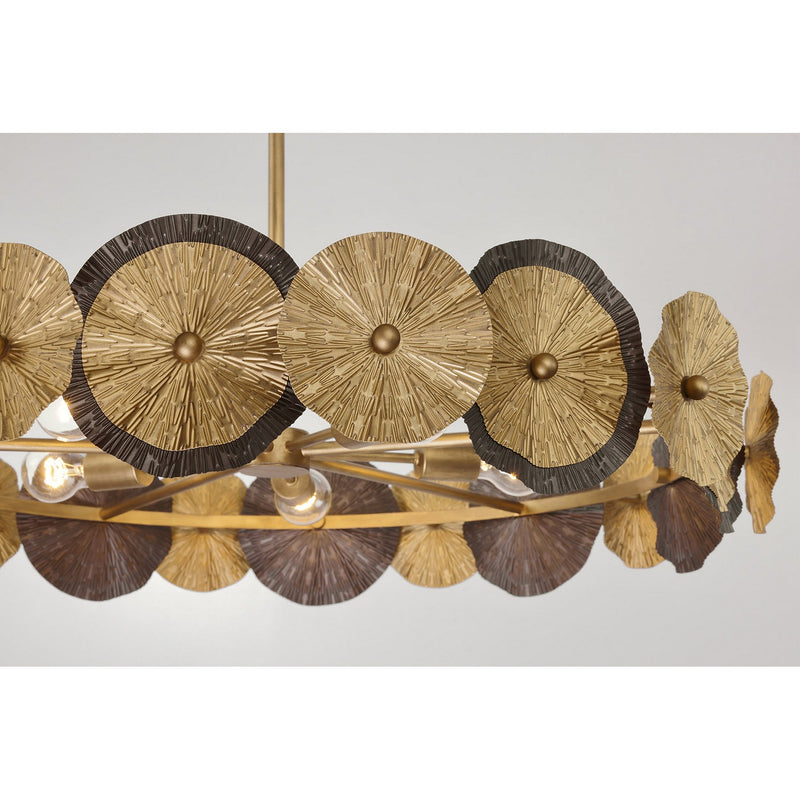 Five Light Pendant<br /><span style="color:#4AB0CE;">Entrega: 3-4 semanas en USA</span><br /><span style="color:#4AB0CE;font-size:60%;">PREGUNTE POR ENTREGA EN PANAMA</span><br />Collection: Lincoln<br />Finish: Distressed Gold and Bronze
