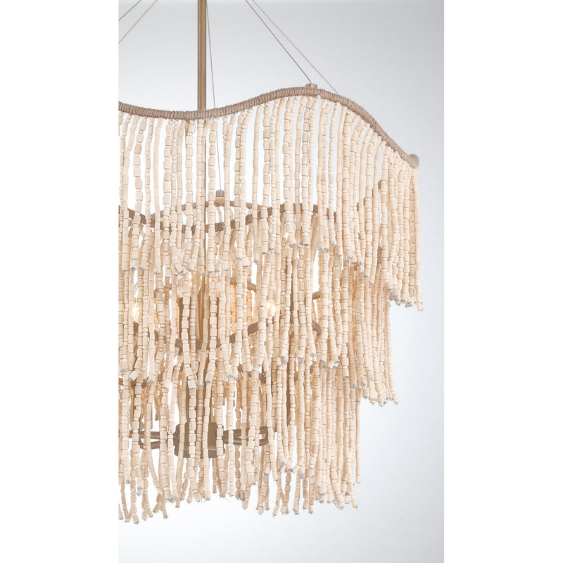 Six Light Pendant<br /><span style="color:#4AB0CE;">Entrega: 8-9 semanas en USA</span><br /><span style="color:#4AB0CE;font-size:60%;">PREGUNTE POR ENTREGA EN PANAMA</span><br />Collection: Melia<br />Finish: Cypress