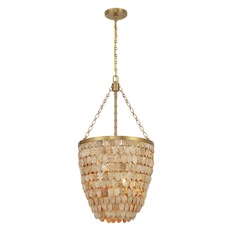 Four Light Pendant<br /><span style="color:#4AB0CE;">Entrega: 5-6 semanas en USA</span><br /><span style="color:#4AB0CE;font-size:60%;">PREGUNTE POR ENTREGA EN PANAMA</span><br />Collection: Catalan<br />Finish: Warm Brass