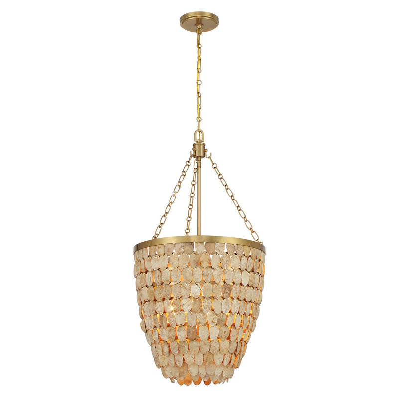 Four Light Pendant<br /><span style="color:#4AB0CE;">Entrega: 5-6 semanas en USA</span><br /><span style="color:#4AB0CE;font-size:60%;">PREGUNTE POR ENTREGA EN PANAMA</span><br />Collection: Catalan<br />Finish: Warm Brass