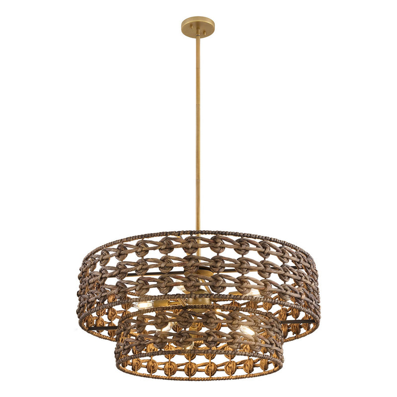 Seven Light Pendant<br /><span style="color:#4AB0CE;">Entrega: 4-10 dias en USA</span><br /><span style="color:#4AB0CE;font-size:60%;">PREGUNTE POR ENTREGA EN PANAMA</span><br />Collection: Silencio<br />Finish: Riviera Brass