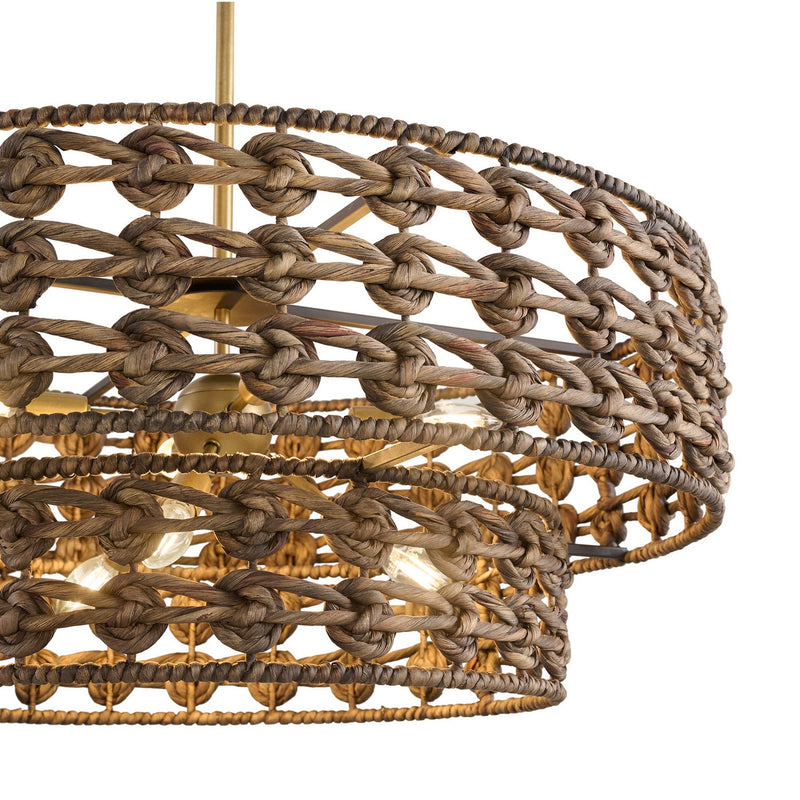 Seven Light Pendant<br /><span style="color:#4AB0CE;">Entrega: 4-10 dias en USA</span><br /><span style="color:#4AB0CE;font-size:60%;">PREGUNTE POR ENTREGA EN PANAMA</span><br />Collection: Silencio<br />Finish: Riviera Brass