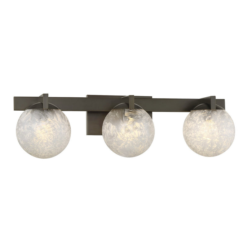 Three Light Bathroom Vanity<br /><span style="color:#4AB0CE;">Entrega: 8-9 semanas en USA</span><br /><span style="color:#4AB0CE;font-size:60%;">PREGUNTE POR ENTREGA EN PANAMA</span><br />Collection: Darien<br />Finish: Mediterranean Bronze