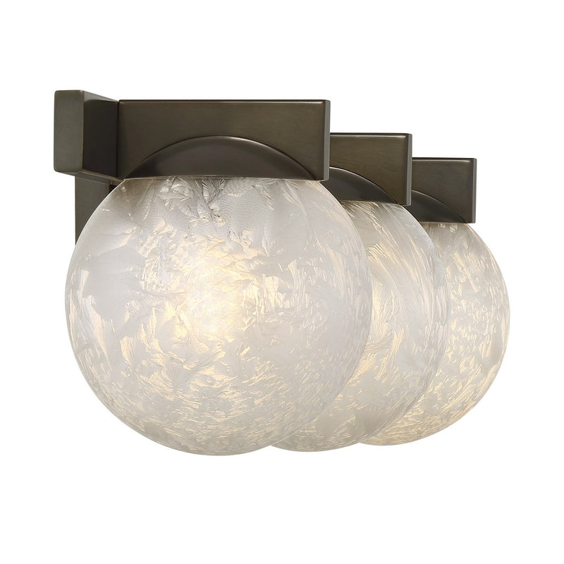 Three Light Bathroom Vanity<br /><span style="color:#4AB0CE;">Entrega: 8-9 semanas en USA</span><br /><span style="color:#4AB0CE;font-size:60%;">PREGUNTE POR ENTREGA EN PANAMA</span><br />Collection: Darien<br />Finish: Mediterranean Bronze