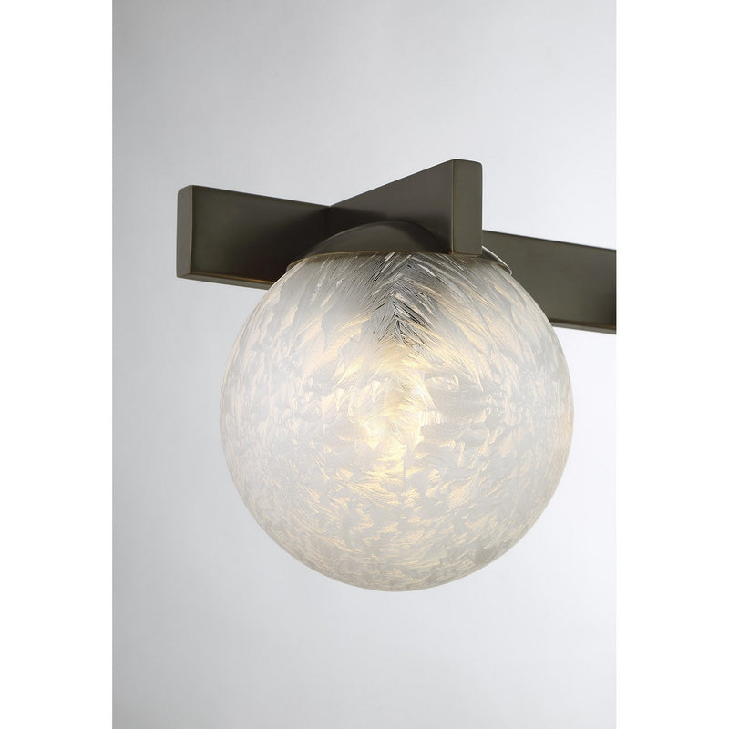 Three Light Bathroom Vanity<br /><span style="color:#4AB0CE;">Entrega: 8-9 semanas en USA</span><br /><span style="color:#4AB0CE;font-size:60%;">PREGUNTE POR ENTREGA EN PANAMA</span><br />Collection: Darien<br />Finish: Mediterranean Bronze