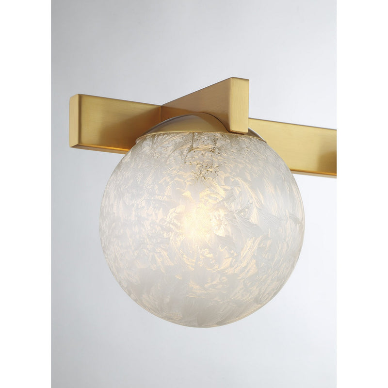Three Light Bathroom Vanity<br /><span style="color:#4AB0CE;">Entrega: 3-4 semanas en USA</span><br /><span style="color:#4AB0CE;font-size:60%;">PREGUNTE POR ENTREGA EN PANAMA</span><br />Collection: Darien<br />Finish: Warm Brass