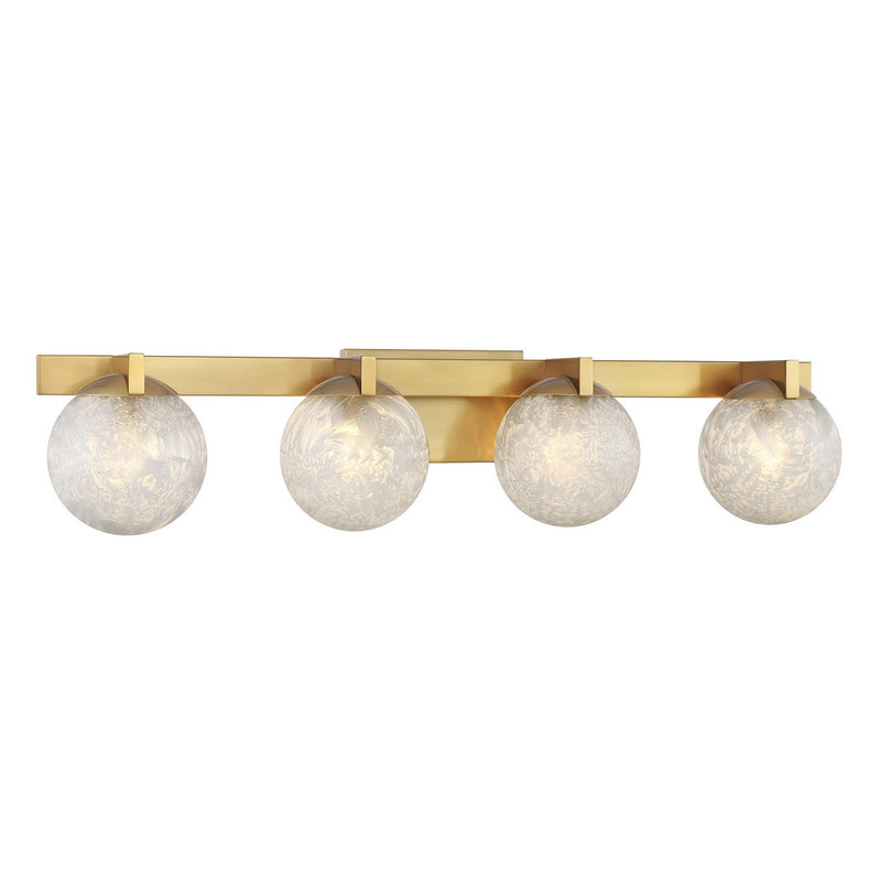 Four Light Bathroom Vanity<br /><span style="color:#4AB0CE;">Entrega: 4-10 dias en USA</span><br /><span style="color:#4AB0CE;font-size:60%;">PREGUNTE POR ENTREGA EN PANAMA</span><br />Collection: Darien<br />Finish: Warm Brass