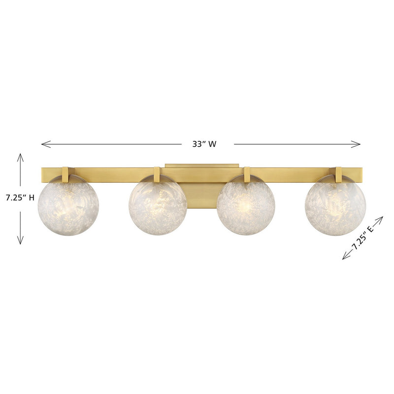 Savoy House - 8-1017-4-322 - Four Light Bathroom Vanity - Darien - Warm Brass