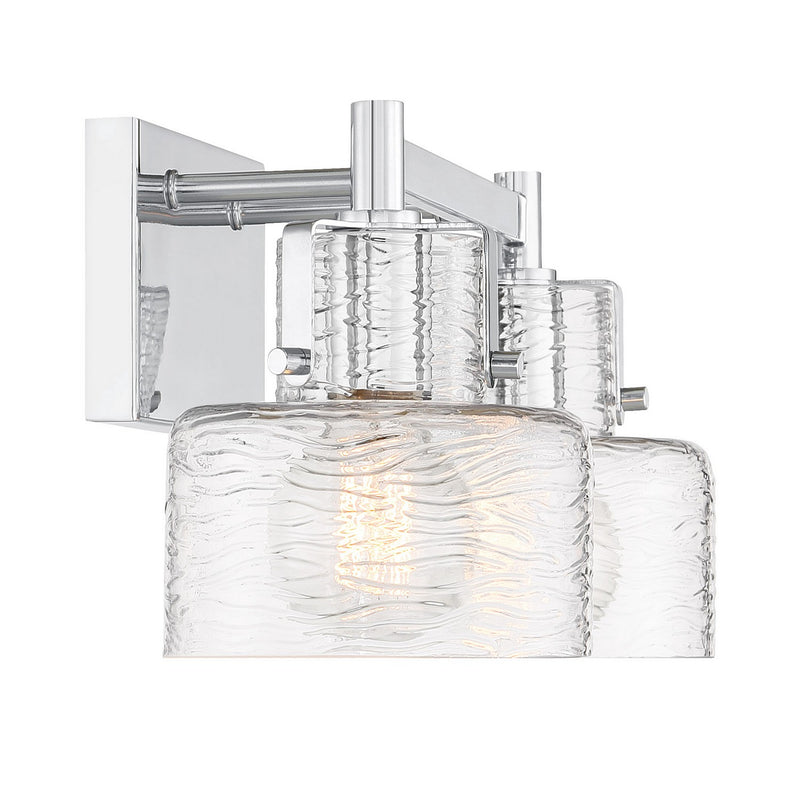 Two Light Bathroom Vanity<br /><span style="color:#4AB0CE;">Entrega: 2-3 semanas en USA</span><br /><span style="color:#4AB0CE;font-size:60%;">PREGUNTE POR ENTREGA EN PANAMA</span><br />Collection: Dover<br />Finish: Chrome