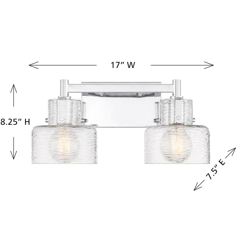 Savoy House - 8-1030-2-11 - Two Light Bathroom Vanity - Dover - Chrome