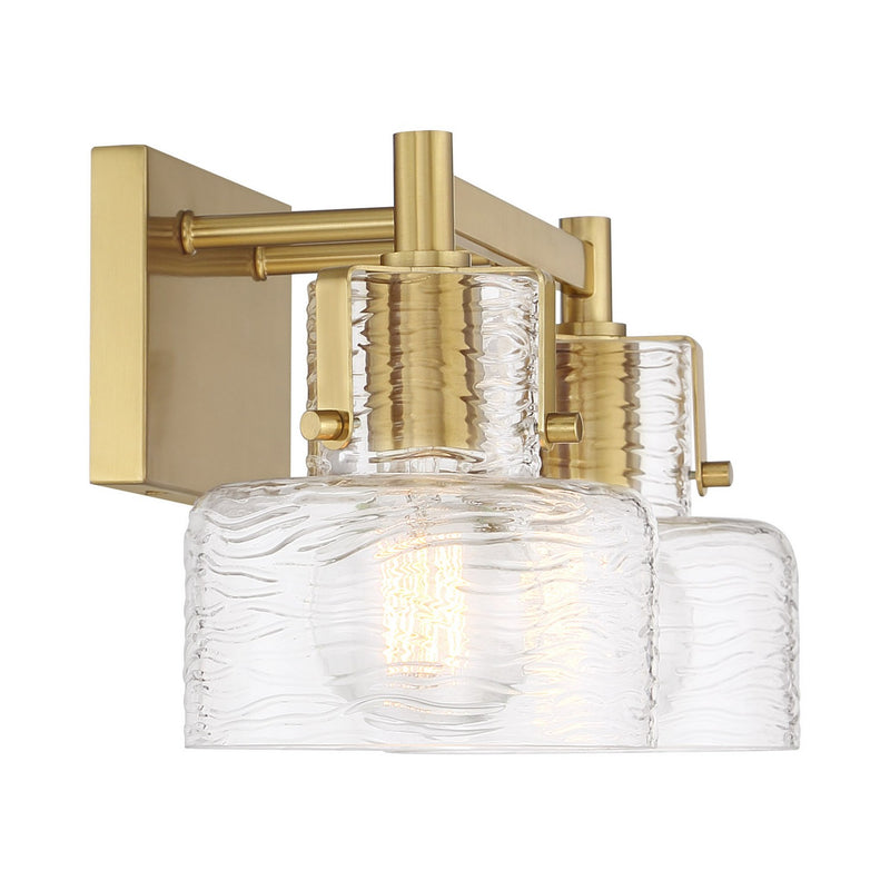Two Light Bathroom Vanity<br /><span style="color:#4AB0CE;">Entrega: 2-3 semanas en USA</span><br /><span style="color:#4AB0CE;font-size:60%;">PREGUNTE POR ENTREGA EN PANAMA</span><br />Collection: Dover<br />Finish: Warm Brass