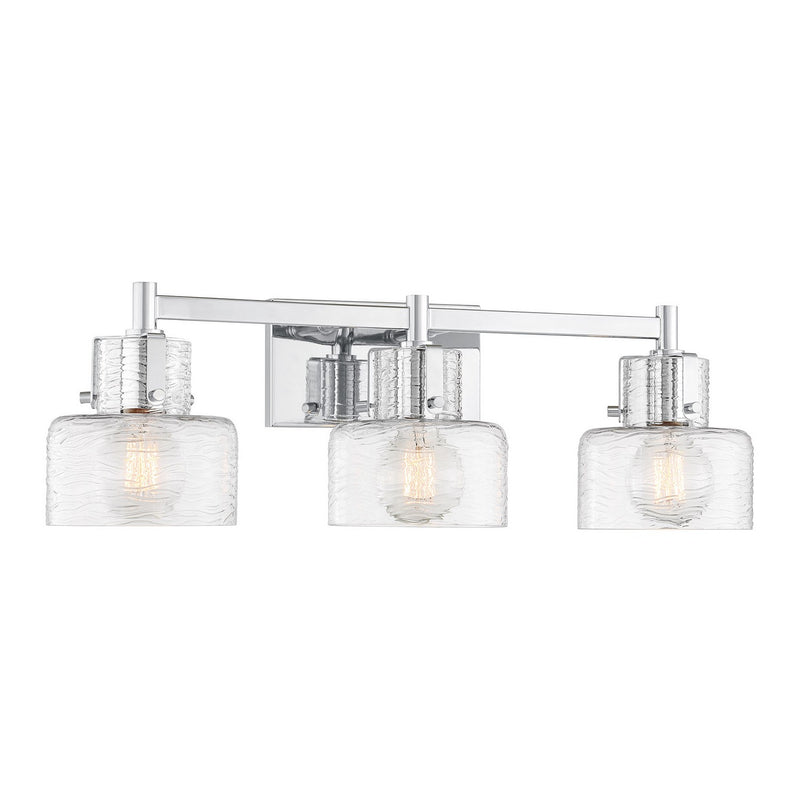 Three Light Bathroom Vanity<br /><span style="color:#4AB0CE;">Entrega: 2-3 semanas en USA</span><br /><span style="color:#4AB0CE;font-size:60%;">PREGUNTE POR ENTREGA EN PANAMA</span><br />Collection: Dover<br />Finish: Chrome