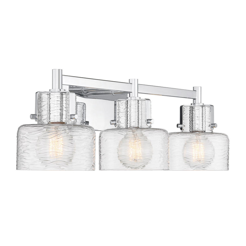 Three Light Bathroom Vanity<br /><span style="color:#4AB0CE;">Entrega: 2-3 semanas en USA</span><br /><span style="color:#4AB0CE;font-size:60%;">PREGUNTE POR ENTREGA EN PANAMA</span><br />Collection: Dover<br />Finish: Chrome