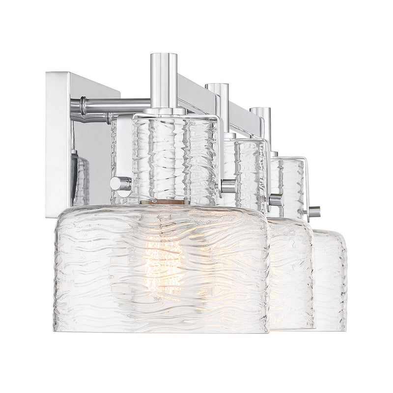 Three Light Bathroom Vanity<br /><span style="color:#4AB0CE;">Entrega: 4-10 dias en USA</span><br /><span style="color:#4AB0CE;font-size:60%;">PREGUNTE POR ENTREGA EN PANAMA</span><br />Collection: Dover<br />Finish: Chrome