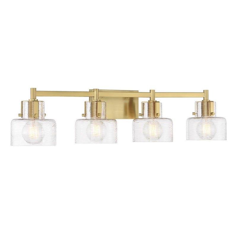 Four Light Bathroom Vanity<br /><span style="color:#4AB0CE;">Entrega: 1-2 semanas en USA</span><br /><span style="color:#4AB0CE;font-size:60%;">PREGUNTE POR ENTREGA EN PANAMA</span><br />Collection: Dover<br />Finish: Warm Brass