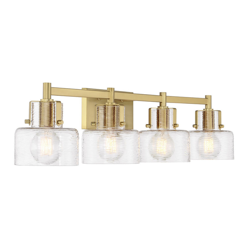 Four Light Bathroom Vanity<br /><span style="color:#4AB0CE;">Entrega: 1-2 semanas en USA</span><br /><span style="color:#4AB0CE;font-size:60%;">PREGUNTE POR ENTREGA EN PANAMA</span><br />Collection: Dover<br />Finish: Warm Brass