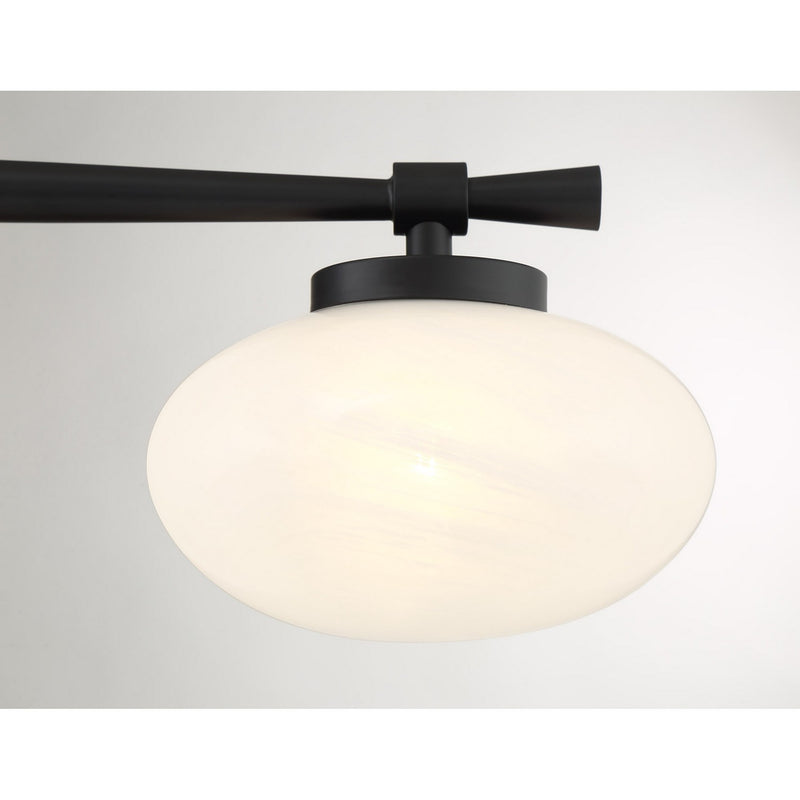 Three Light Bathroom Vanity<br /><span style="color:#4AB0CE;">Entrega: 4-10 dias en USA</span><br /><span style="color:#4AB0CE;font-size:60%;">PREGUNTE POR ENTREGA EN PANAMA</span><br />Collection: Barrow<br />Finish: Matte Black