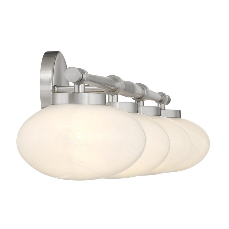 Four Light Bathroom Vanity<br /><span style="color:#4AB0CE;">Entrega: 4-10 dias en USA</span><br /><span style="color:#4AB0CE;font-size:60%;">PREGUNTE POR ENTREGA EN PANAMA</span><br />Collection: Barrow<br />Finish: Satin Nickel