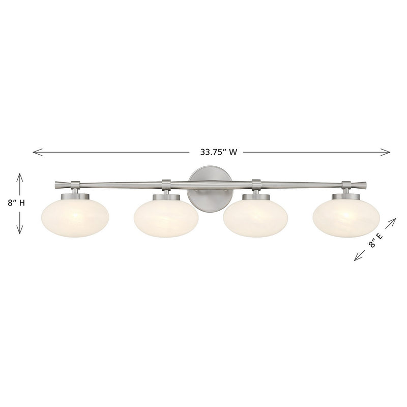 Savoy House - 8-1050-4-SN - Four Light Bathroom Vanity - Barrow - Satin Nickel