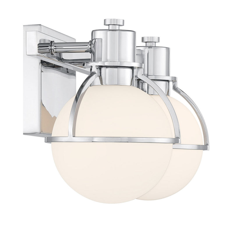 Two Light Bathroom Vanity<br /><span style="color:#4AB0CE;">Entrega: 3-4 semanas en USA</span><br /><span style="color:#4AB0CE;font-size:60%;">PREGUNTE POR ENTREGA EN PANAMA</span><br />Collection: Pierce<br />Finish: Chrome
