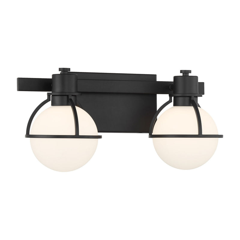 Two Light Bathroom Vanity<br /><span style="color:#4AB0CE;">Entrega: 3-4 semanas en USA</span><br /><span style="color:#4AB0CE;font-size:60%;">PREGUNTE POR ENTREGA EN PANAMA</span><br />Collection: Pierce<br />Finish: Matte Black