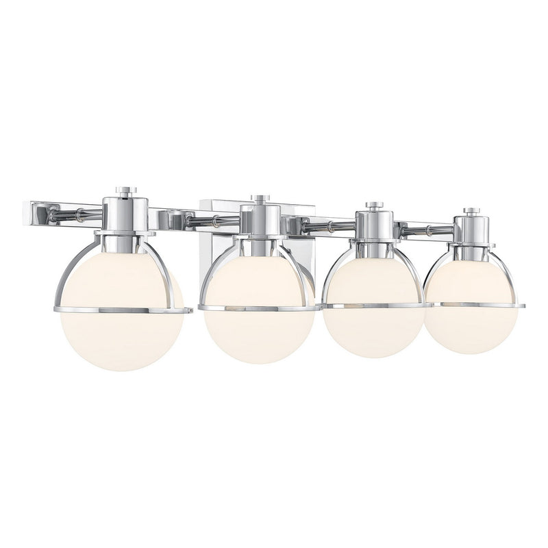 Four Light Bathroom Vanity<br /><span style="color:#4AB0CE;">Entrega: 3-4 semanas en USA</span><br /><span style="color:#4AB0CE;font-size:60%;">PREGUNTE POR ENTREGA EN PANAMA</span><br />Collection: Pierce<br />Finish: Chrome