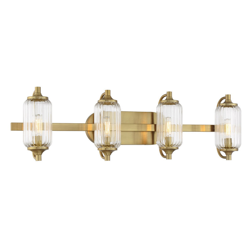 Four Light Bathroom Vanity<br /><span style="color:#4AB0CE;">Entrega: 4-10 dias en USA</span><br /><span style="color:#4AB0CE;font-size:60%;">PREGUNTE POR ENTREGA EN PANAMA</span><br />Collection: Holton<br />Finish: Warm Brass