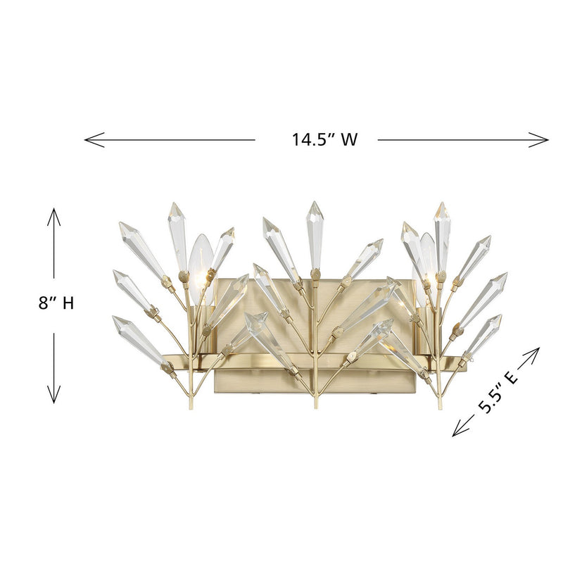 Savoy House - 8-4075-2-127 - Two Light Bathroom Vanity - Orianna - Noble Brass