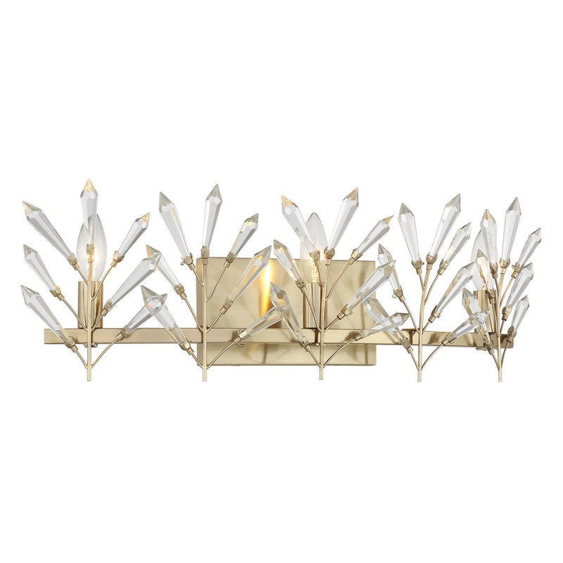 Three Light Bathroom Vanity<br /><span style="color:#4AB0CE;">Entrega: 4-10 dias en USA</span><br /><span style="color:#4AB0CE;font-size:60%;">PREGUNTE POR ENTREGA EN PANAMA</span><br />Collection: Orianna<br />Finish: Noble Brass