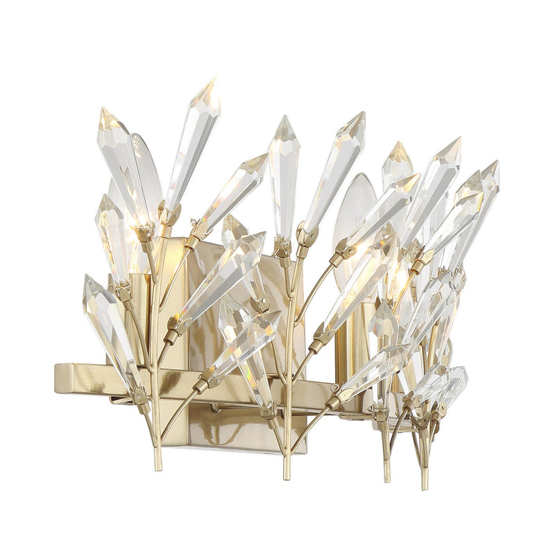 Three Light Bathroom Vanity<br /><span style="color:#4AB0CE;">Entrega: 4-10 dias en USA</span><br /><span style="color:#4AB0CE;font-size:60%;">PREGUNTE POR ENTREGA EN PANAMA</span><br />Collection: Orianna<br />Finish: Noble Brass