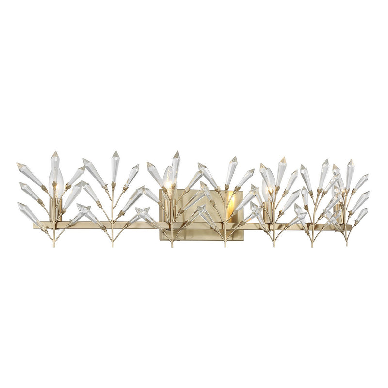 Four Light Bathroom Vanity<br /><span style="color:#4AB0CE;">Entrega: 4-10 dias en USA</span><br /><span style="color:#4AB0CE;font-size:60%;">PREGUNTE POR ENTREGA EN PANAMA</span><br />Collection: Orianna<br />Finish: Noble Brass