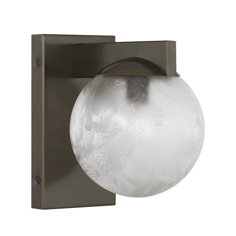 One Light Wall Sconce<br /><span style="color:#4AB0CE;">Entrega: 4-10 dias en USA</span><br /><span style="color:#4AB0CE;font-size:60%;">PREGUNTE POR ENTREGA EN PANAMA</span><br />Collection: Darien<br />Finish: Mediterranean Bronze