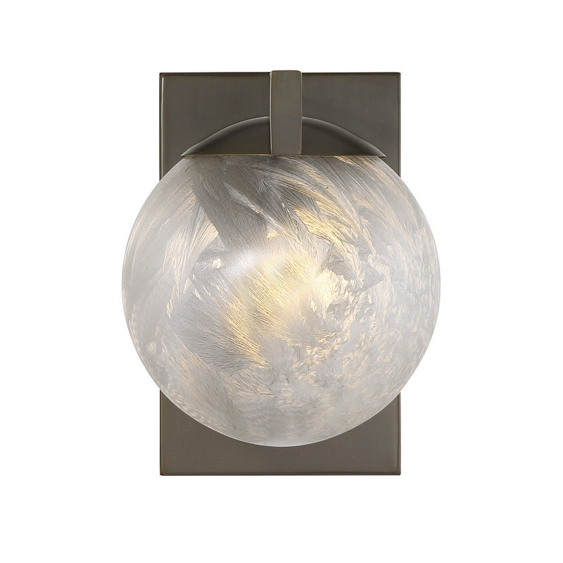One Light Wall Sconce<br /><span style="color:#4AB0CE;">Entrega: 4-10 dias en USA</span><br /><span style="color:#4AB0CE;font-size:60%;">PREGUNTE POR ENTREGA EN PANAMA</span><br />Collection: Darien<br />Finish: Mediterranean Bronze