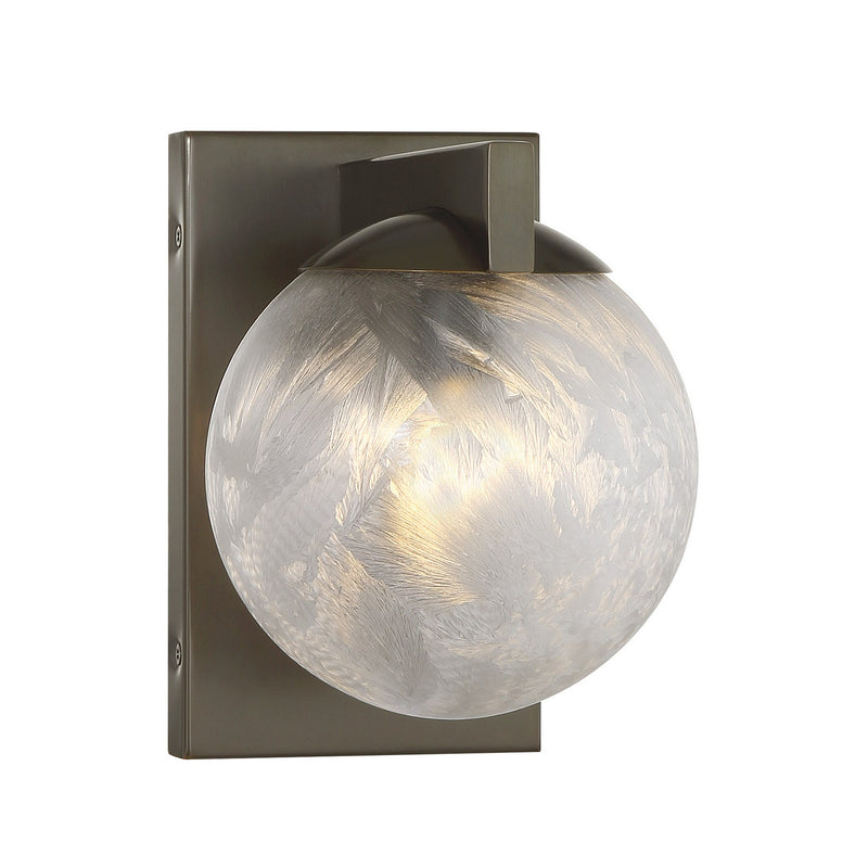 One Light Wall Sconce<br /><span style="color:#4AB0CE;">Entrega: 4-10 dias en USA</span><br /><span style="color:#4AB0CE;font-size:60%;">PREGUNTE POR ENTREGA EN PANAMA</span><br />Collection: Darien<br />Finish: Mediterranean Bronze