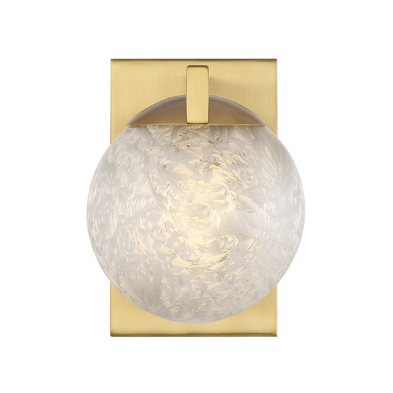 One Light Wall Sconce<br /><span style="color:#4AB0CE;">Entrega: 4-10 dias en USA</span><br /><span style="color:#4AB0CE;font-size:60%;">PREGUNTE POR ENTREGA EN PANAMA</span><br />Collection: Darien<br />Finish: Warm Brass