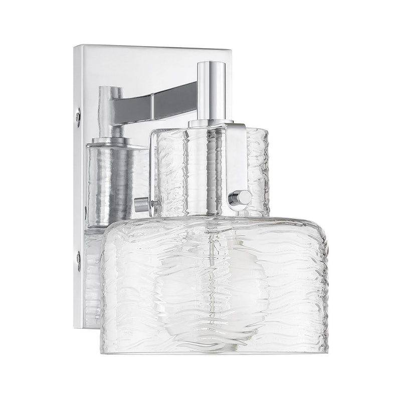 One Light Wall Sconce<br /><span style="color:#4AB0CE;">Entrega: 1-2 semanas en USA</span><br /><span style="color:#4AB0CE;font-size:60%;">PREGUNTE POR ENTREGA EN PANAMA</span><br />Collection: Dover<br />Finish: Chrome