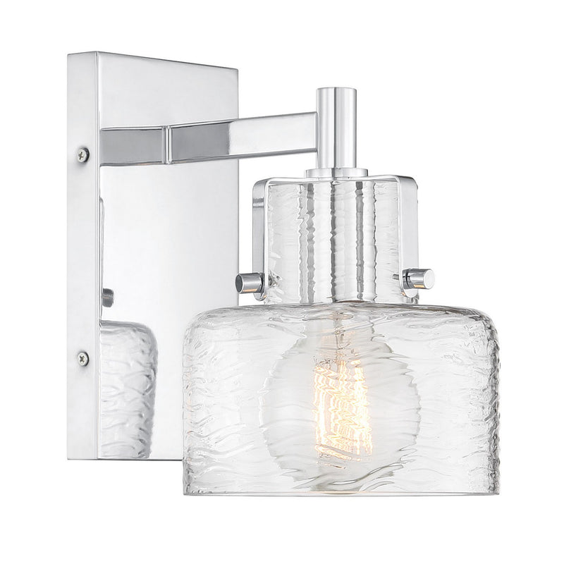 One Light Wall Sconce<br /><span style="color:#4AB0CE;">Entrega: 1-2 semanas en USA</span><br /><span style="color:#4AB0CE;font-size:60%;">PREGUNTE POR ENTREGA EN PANAMA</span><br />Collection: Dover<br />Finish: Chrome