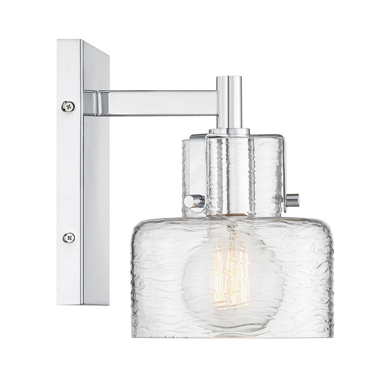 One Light Wall Sconce<br /><span style="color:#4AB0CE;">Entrega: 1-2 semanas en USA</span><br /><span style="color:#4AB0CE;font-size:60%;">PREGUNTE POR ENTREGA EN PANAMA</span><br />Collection: Dover<br />Finish: Chrome