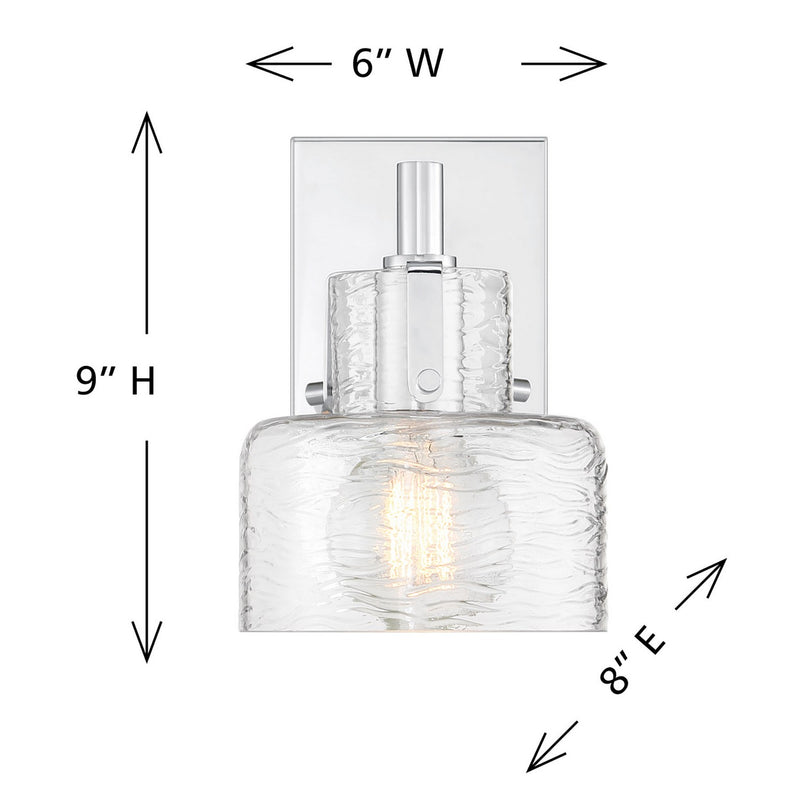 Savoy House - 9-1030-1-11 - One Light Wall Sconce - Dover - Chrome