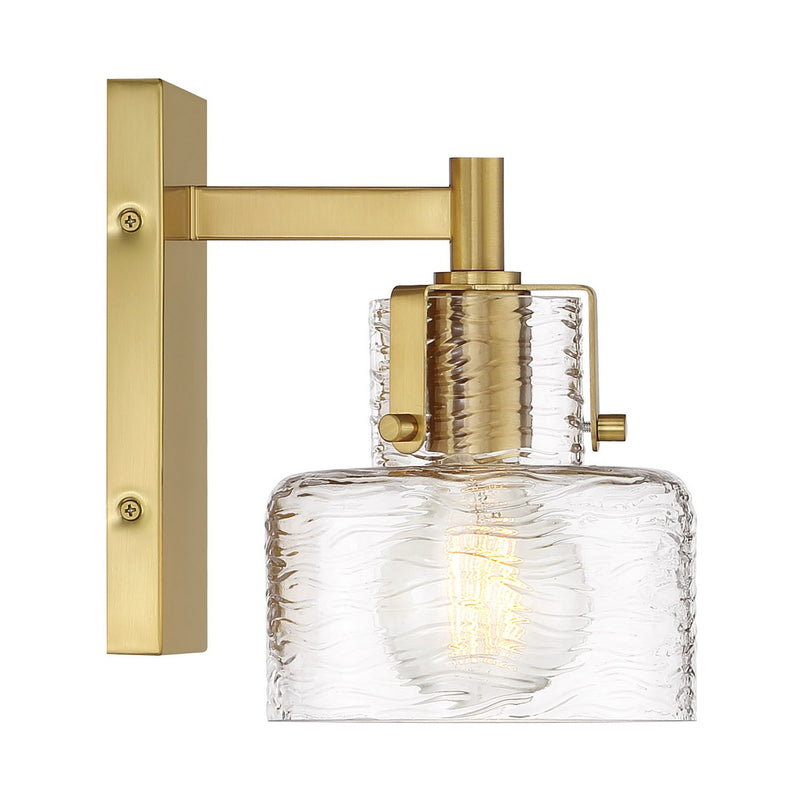 One Light Wall Sconce<br /><span style="color:#4AB0CE;">Entrega: 1-2 semanas en USA</span><br /><span style="color:#4AB0CE;font-size:60%;">PREGUNTE POR ENTREGA EN PANAMA</span><br />Collection: Dover<br />Finish: Warm Brass