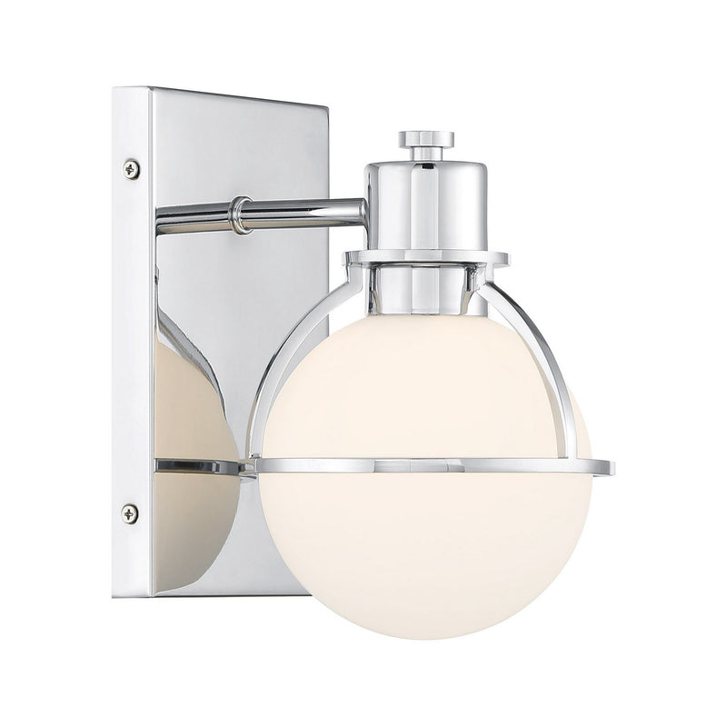 One Light Wall Sconce<br /><span style="color:#4AB0CE;">Entrega: 3-4 semanas en USA</span><br /><span style="color:#4AB0CE;font-size:60%;">PREGUNTE POR ENTREGA EN PANAMA</span><br />Collection: Pierce<br />Finish: Chrome