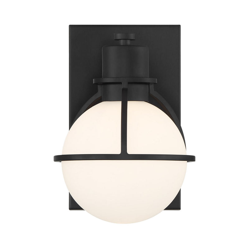 One Light Wall Sconce<br /><span style="color:#4AB0CE;">Entrega: 3-4 semanas en USA</span><br /><span style="color:#4AB0CE;font-size:60%;">PREGUNTE POR ENTREGA EN PANAMA</span><br />Collection: Pierce<br />Finish: Matte Black