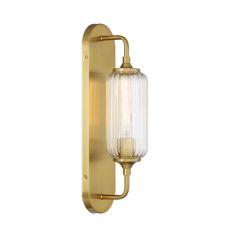 One Light Wall Sconce<br /><span style="color:#4AB0CE;">Entrega: 3-4 semanas en USA</span><br /><span style="color:#4AB0CE;font-size:60%;">PREGUNTE POR ENTREGA EN PANAMA</span><br />Collection: Holton<br />Finish: Warm Brass