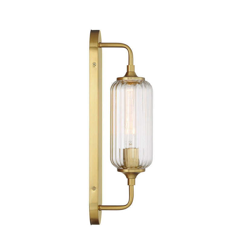 One Light Wall Sconce<br /><span style="color:#4AB0CE;">Entrega: 3-4 semanas en USA</span><br /><span style="color:#4AB0CE;font-size:60%;">PREGUNTE POR ENTREGA EN PANAMA</span><br />Collection: Holton<br />Finish: Warm Brass