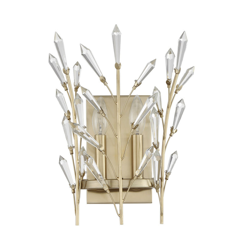 Two Light Wall Sconce<br /><span style="color:#4AB0CE;">Entrega: 4-10 dias en USA</span><br /><span style="color:#4AB0CE;font-size:60%;">PREGUNTE POR ENTREGA EN PANAMA</span><br />Collection: Orianna<br />Finish: Noble Brass