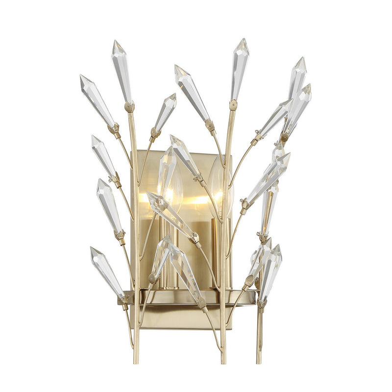 Two Light Wall Sconce<br /><span style="color:#4AB0CE;">Entrega: 4-10 dias en USA</span><br /><span style="color:#4AB0CE;font-size:60%;">PREGUNTE POR ENTREGA EN PANAMA</span><br />Collection: Orianna<br />Finish: Noble Brass