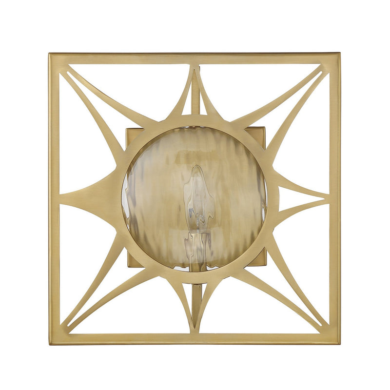 One Light Wall Sconce<br /><span style="color:#4AB0CE;">Entrega: 4-10 dias en USA</span><br /><span style="color:#4AB0CE;font-size:60%;">PREGUNTE POR ENTREGA EN PANAMA</span><br />Collection: Balfour<br />Finish: Warm Brass