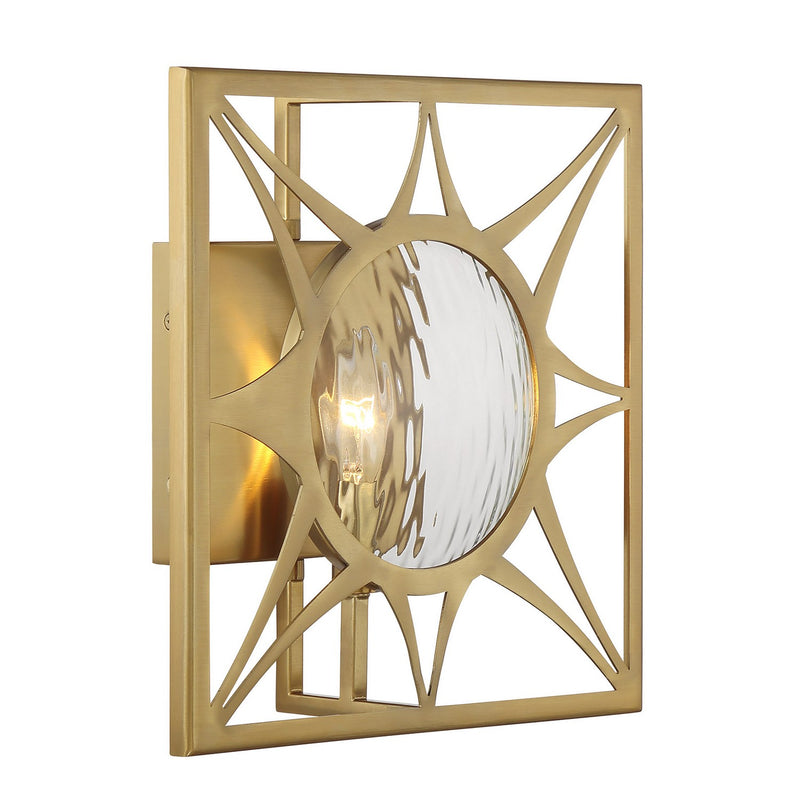 One Light Wall Sconce<br /><span style="color:#4AB0CE;">Entrega: 4-10 dias en USA</span><br /><span style="color:#4AB0CE;font-size:60%;">PREGUNTE POR ENTREGA EN PANAMA</span><br />Collection: Balfour<br />Finish: Warm Brass